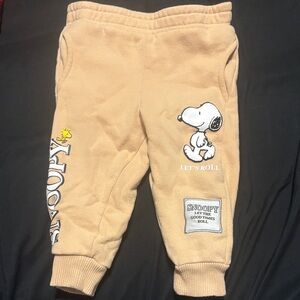 Peanuts Snoopy Tan Joggers for Kids